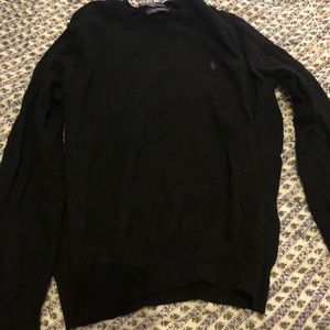 Black polo sweater